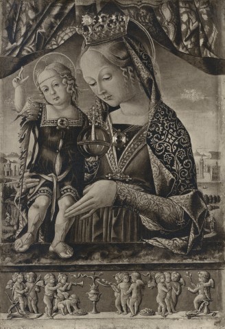 Grosvenor Photocraft — Bernardino di Mariotto dello Stagno - sec. XV/ XVI - Madonna con Bambino — insieme